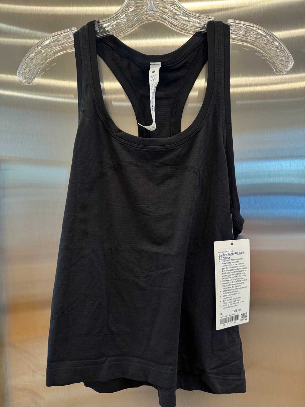 NWT Lululemon Swiftly Tech Racerback 2.0 Tank Top - Race Length in Black , NEW